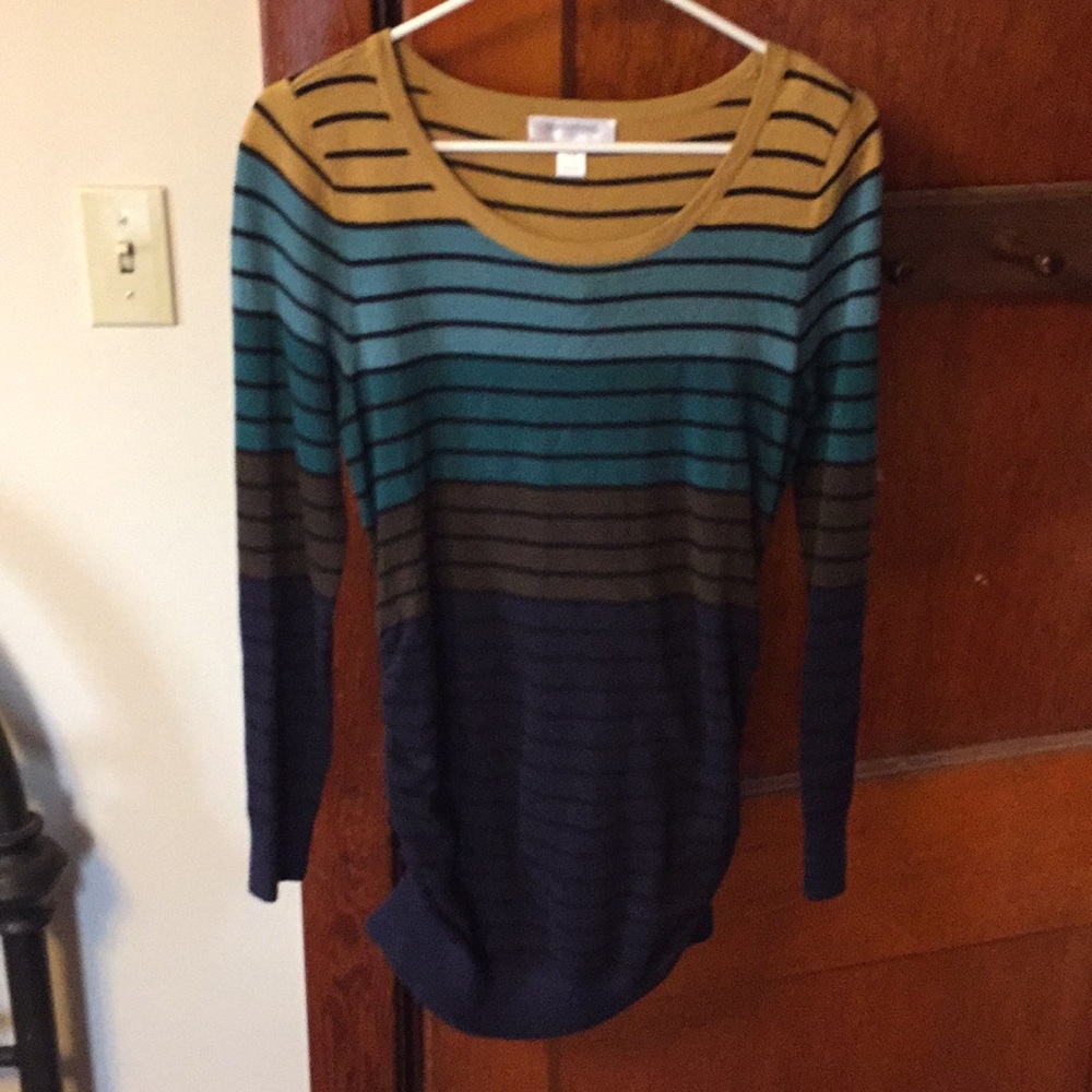 Motherhood Maternity Lightweight Striped Sweater